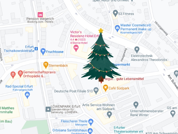 Weihnachtsbaum Verkauf in Erfurt am Tegut in der Hässlerstraße. Weihnachtsbäume von Gärtner Carl.
