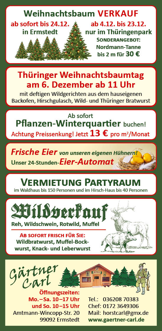 Gärtner Carl - Angebote 2025